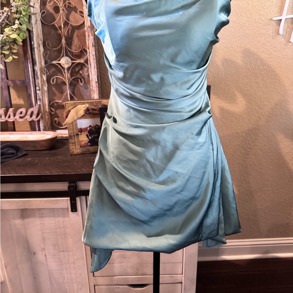 Blue Blush Aqua Mini Dress